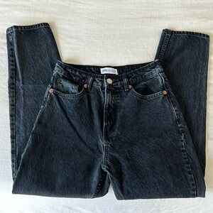 High-waisted TRF Mom Jeans Black Size 4 8197/231
